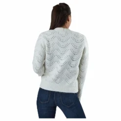 Pieces Bibi Ls Knit Cardigan White Vit Online