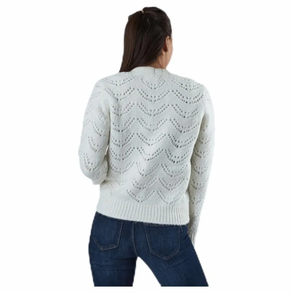 Pieces Bibi Ls Knit Cardigan White Vit Online