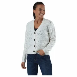 Pieces Bibi Ls Knit Cardigan White Vit Online