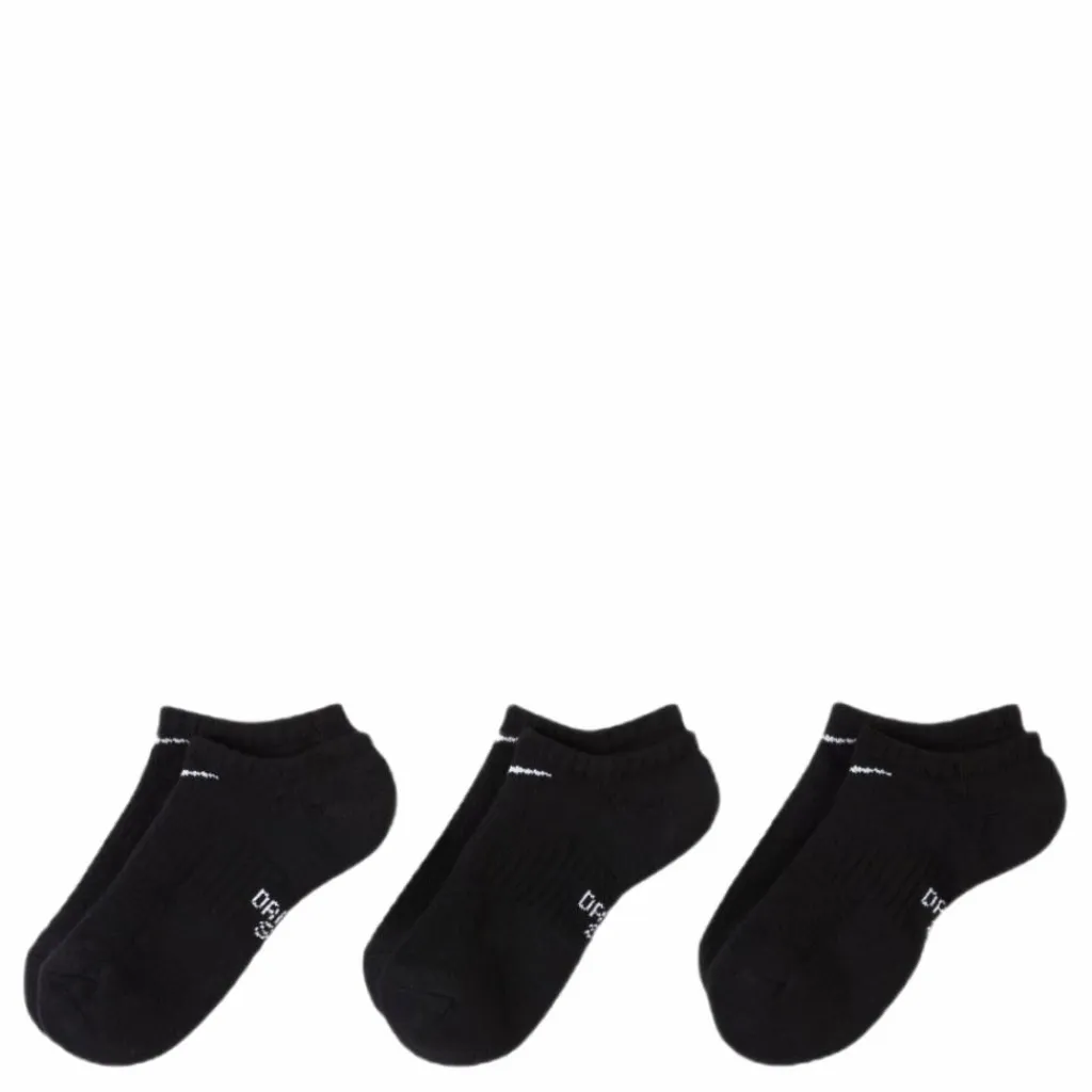 Nike Big Kids Socks (3pairs) Black/white Svart Best