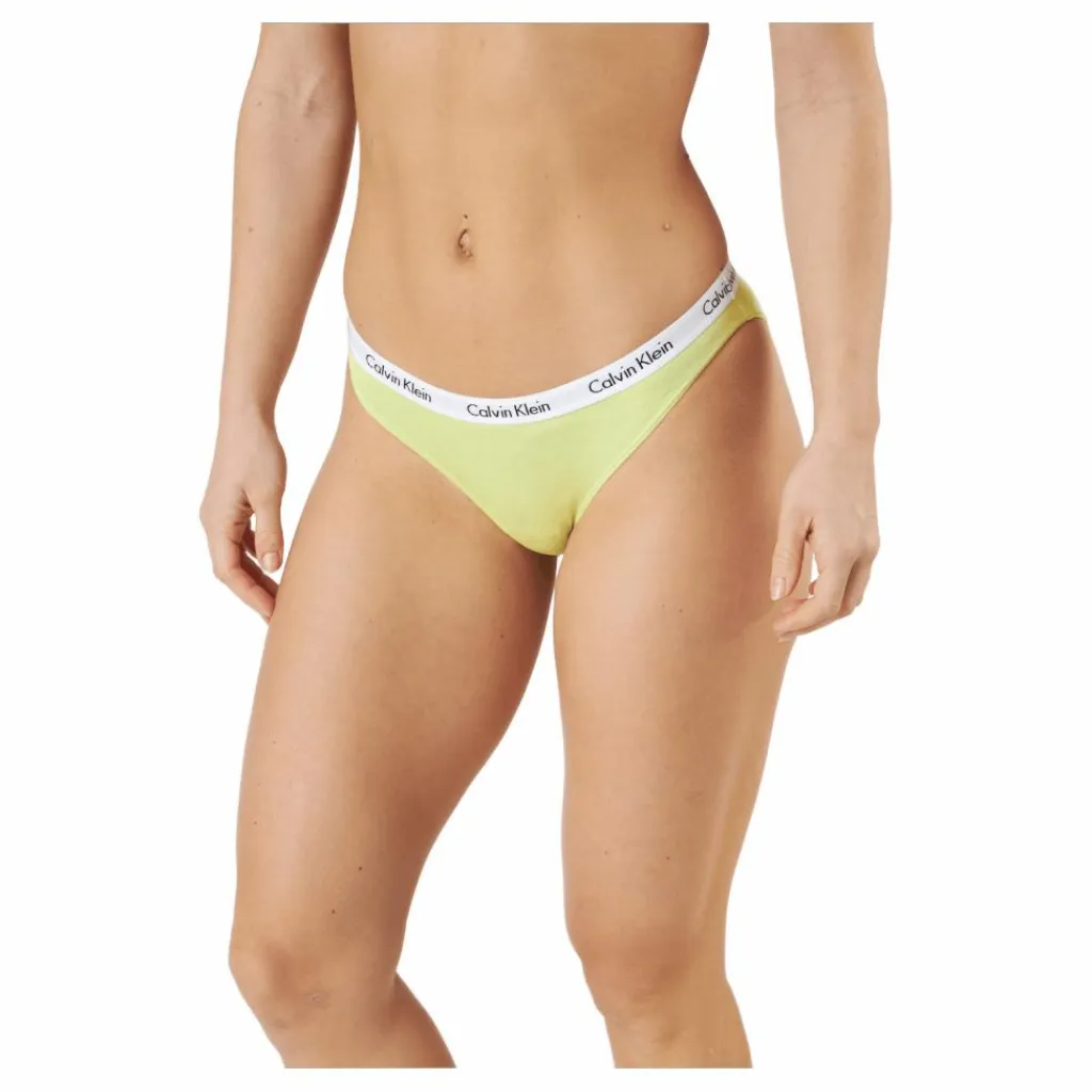 Calvin Klein Bikini 3pk Coral Cor/cyber Green/grey Beige New