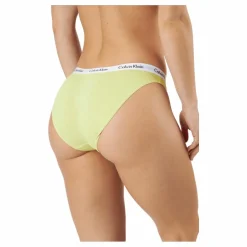 Calvin Klein Bikini 3pk Coral Cor/cyber Green/grey Beige New