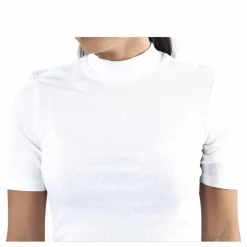 Pieces Birdie Ss T-Neck White Vit Clearance