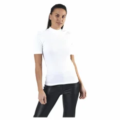 Pieces Birdie Ss T-Neck White Vit Clearance