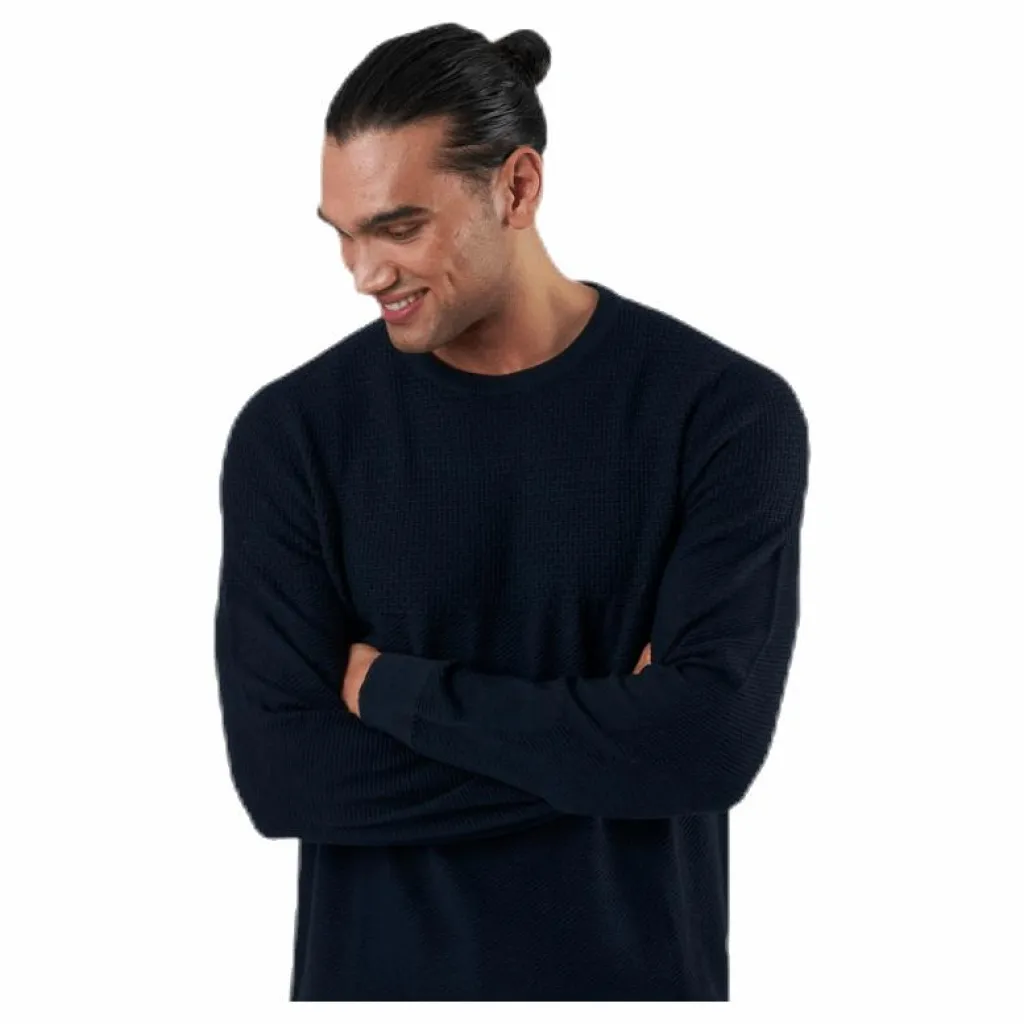 Blacamp Knit Structure Crew Neck Blue*Jack & Jones New