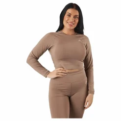Recy Long Sleeve Top Taupe Grey*BLACC Hot