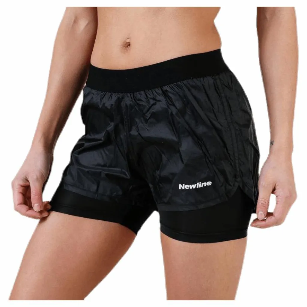 Newline Black 2-Lay Shorts Black Svart