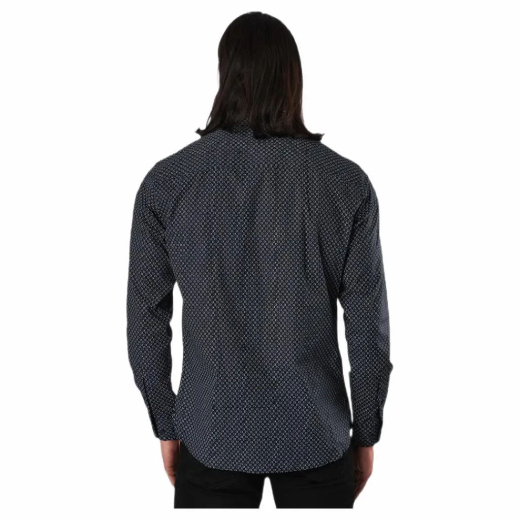 Jack & Jones Blackpool Stretch Shirt L/s Mecca Orange Svart Discount