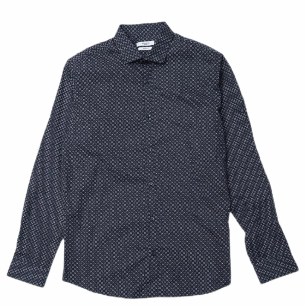 Jack & Jones Blackpool Stretch Shirt L/s Mecca Orange Svart Discount