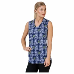Blossom Sleeveless Polo Blue/Patterned*Puma Golf