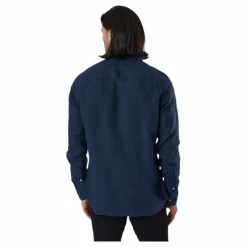 Jack & Jones Bluplain Linen Shirt L/s Blå Sale