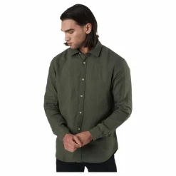 Bluplain Linen Shirt L/s Svart*Jack & Jones Sale