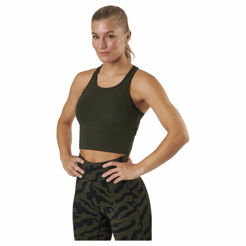 Bold Rib Crop Tank Forest Green*Casall Hot