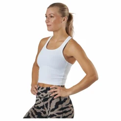 Casall Bold Rib Crop Tank White Vit New