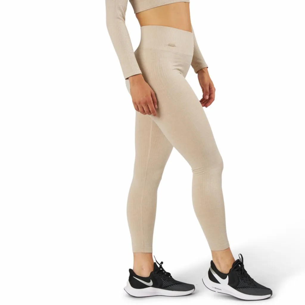 NOUN Bonnie Ribbed Tights Beige Clearance