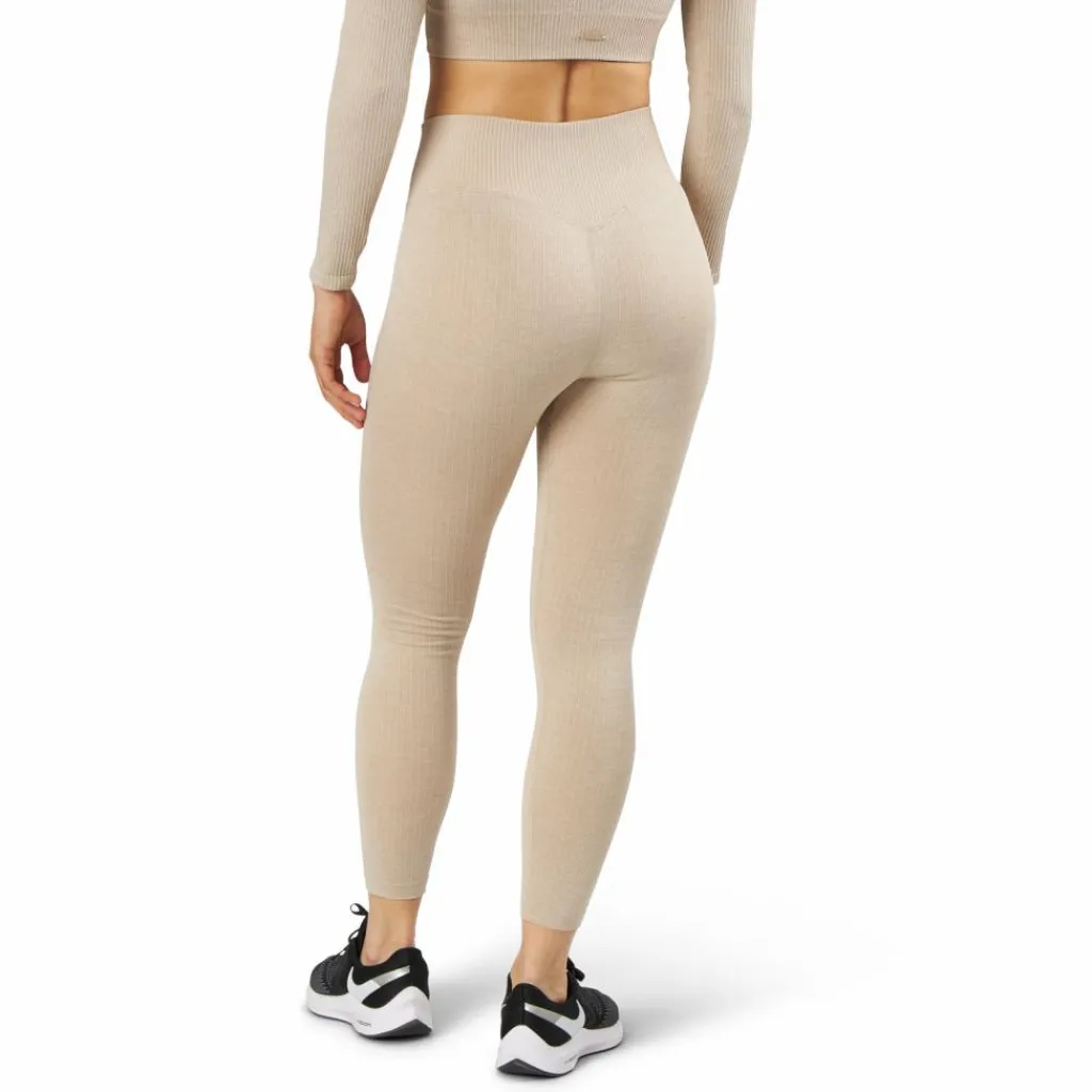 NOUN Bonnie Ribbed Tights Beige Clearance