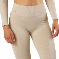 NOUN Bonnie Ribbed Tights Beige Clearance
