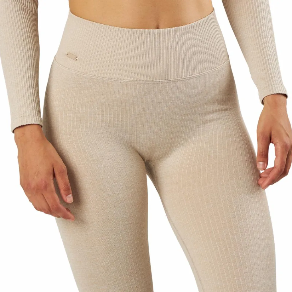 NOUN Bonnie Ribbed Tights Beige Clearance