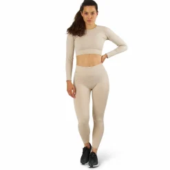 NOUN Bonnie Ribbed Tights Beige Clearance