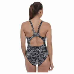 Speedo Boom Allover Muscleback White/Black Vit och Svart