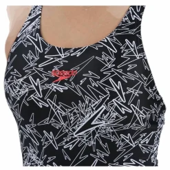 Speedo Boom Allover Muscleback White/Black Vit och Svart