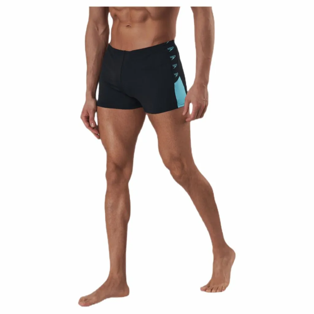 Speedo Boom Logo Splice Aquashort Blue/Black Blå och Svart