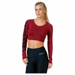 Better Bodies Bowery cropped LS Red Röd Hot