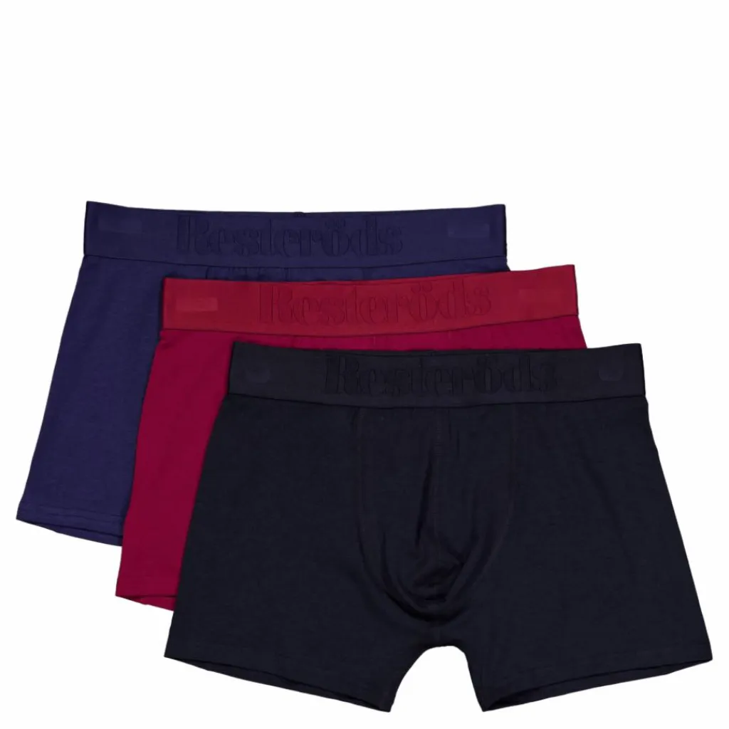 Resteröds Boxer Bamboo 3-pack Regular Le Black, Burgundy, Navy Svart Sale