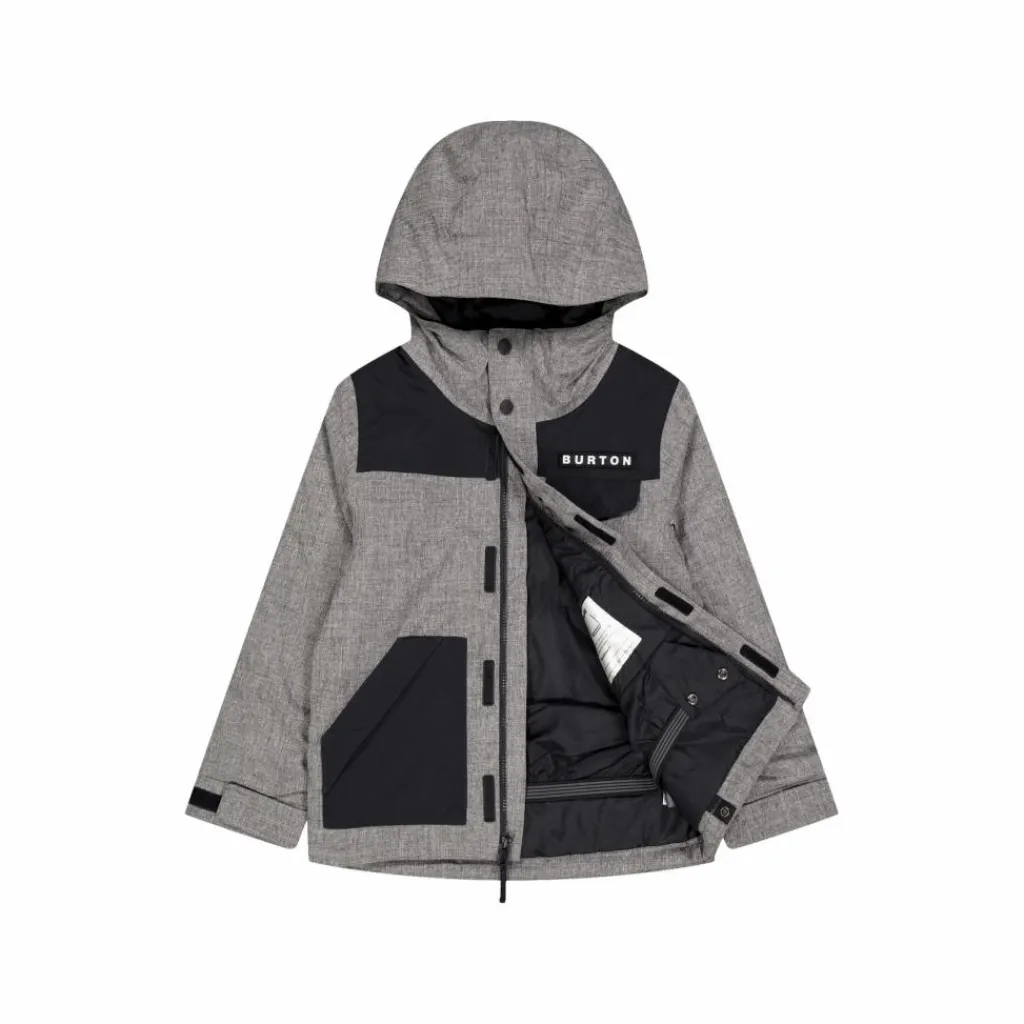 Burton Boys Dugout Jacket Black/grey Grey, Black Grå Discount