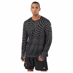 adidas Brand Love Graphic Long Sleeve Long-sleeve Top Black Svart Online