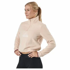 Brand Love Polarfleece Half-Zip Sweatshirt Halo Blush / White / Victory Crimson*adidas Sale