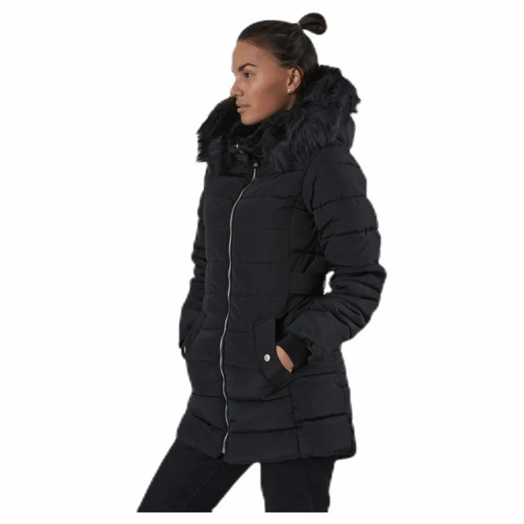 Only Camilla Quilted Coat Cc Otw Black Svart Online