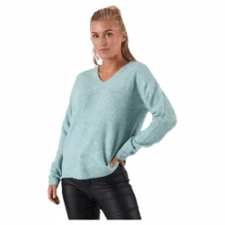 Only Camilla V-Neck L/S Pullover Knt Beige Discount