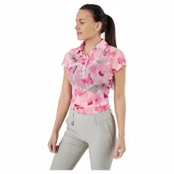 Daily Sports Cammy Mesh Cap S Polo Shirt Cammy Rosa och Mönstrad