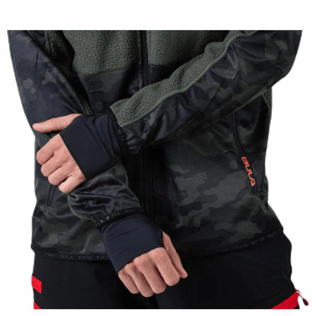 Bula Camo Fleece Jacket Green Grön Hot