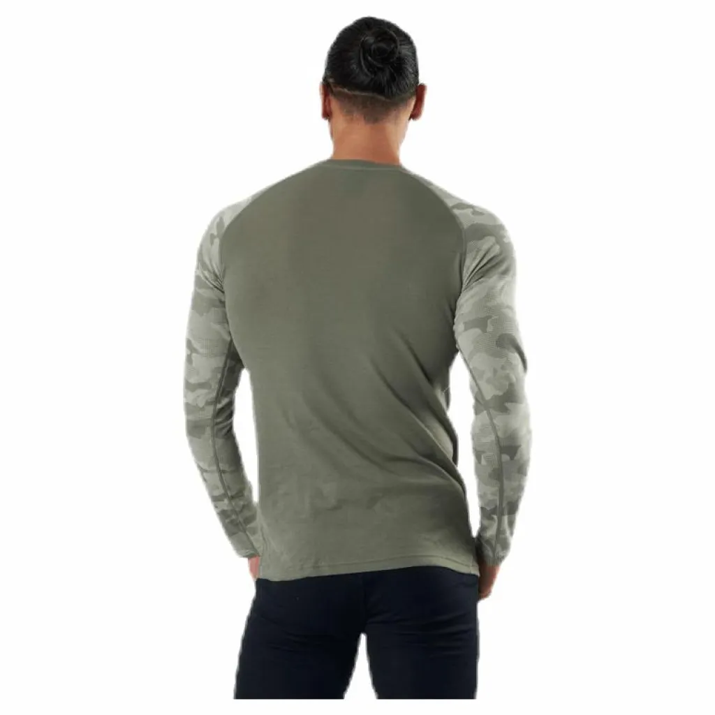 Bula Camo Merino Wool Crew Beige Clearance