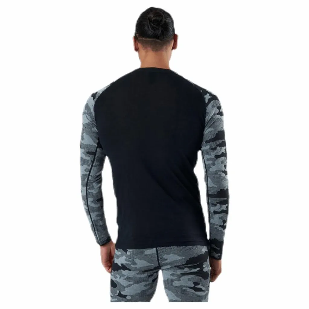 Camo Merino Wool Crew Black/Grey*Bula Online