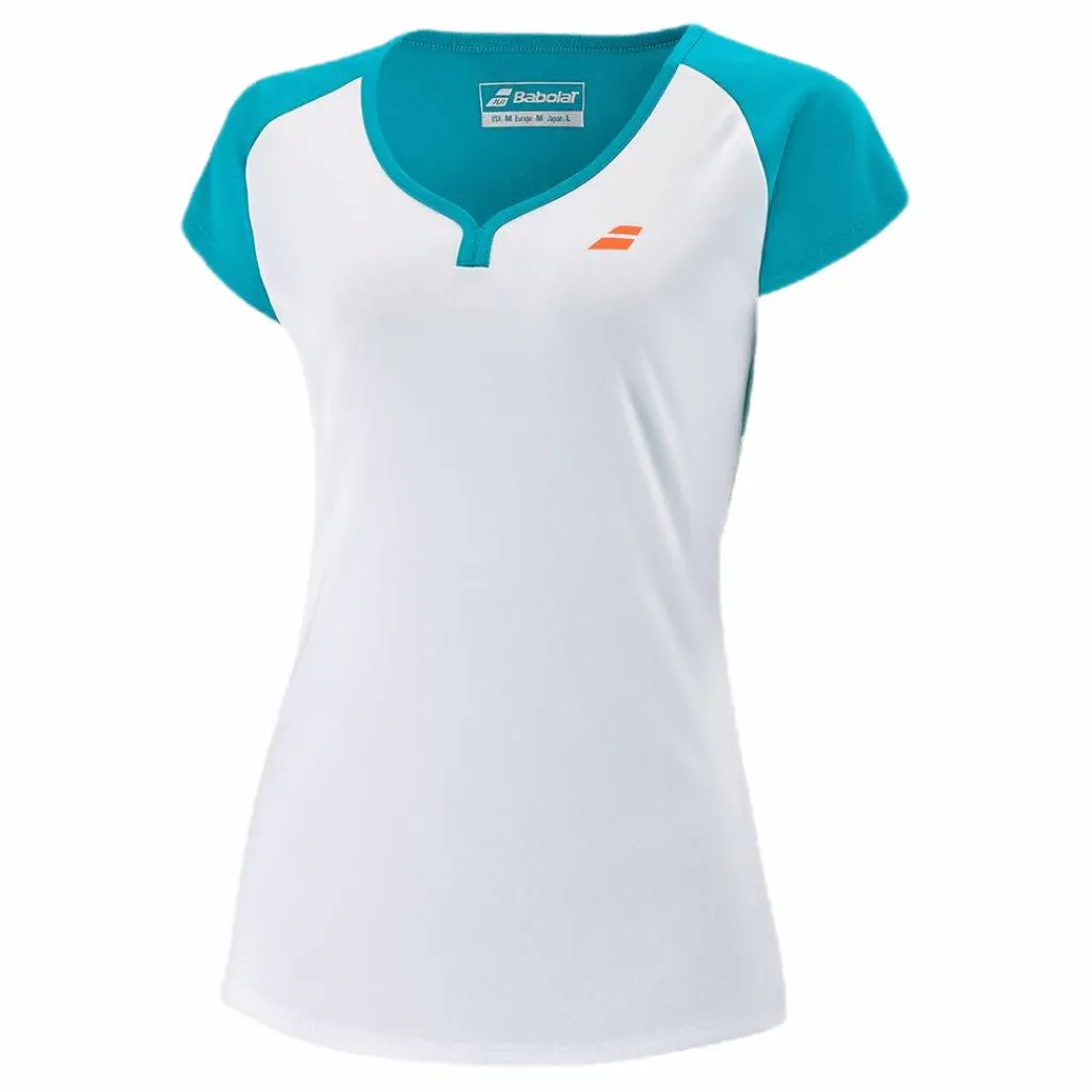 Babolat Cap Sleeve Top Play Blue/White Blå och Vit Best