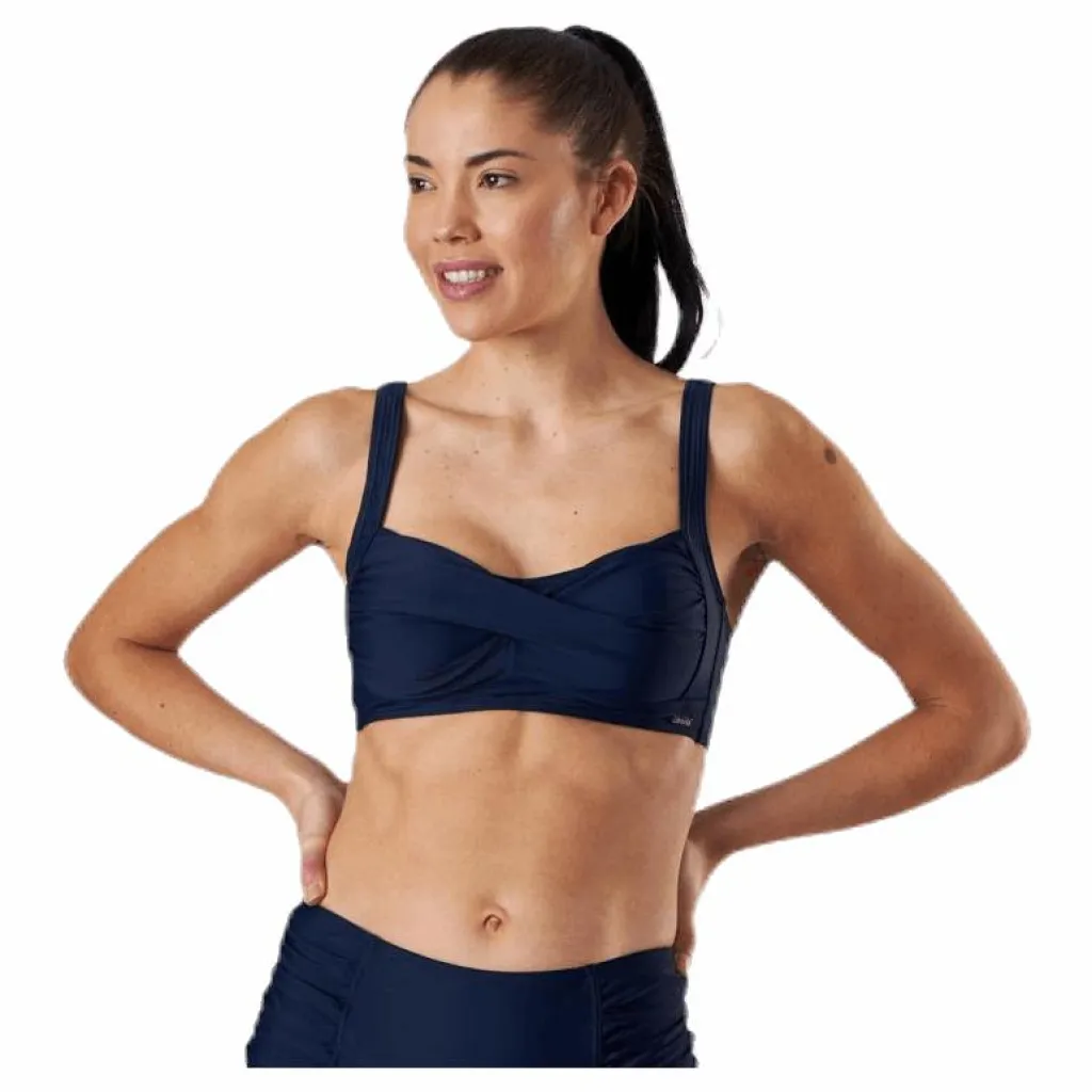 Abecita Capri Twisted Solid Soft Bra Blue Blå Hot