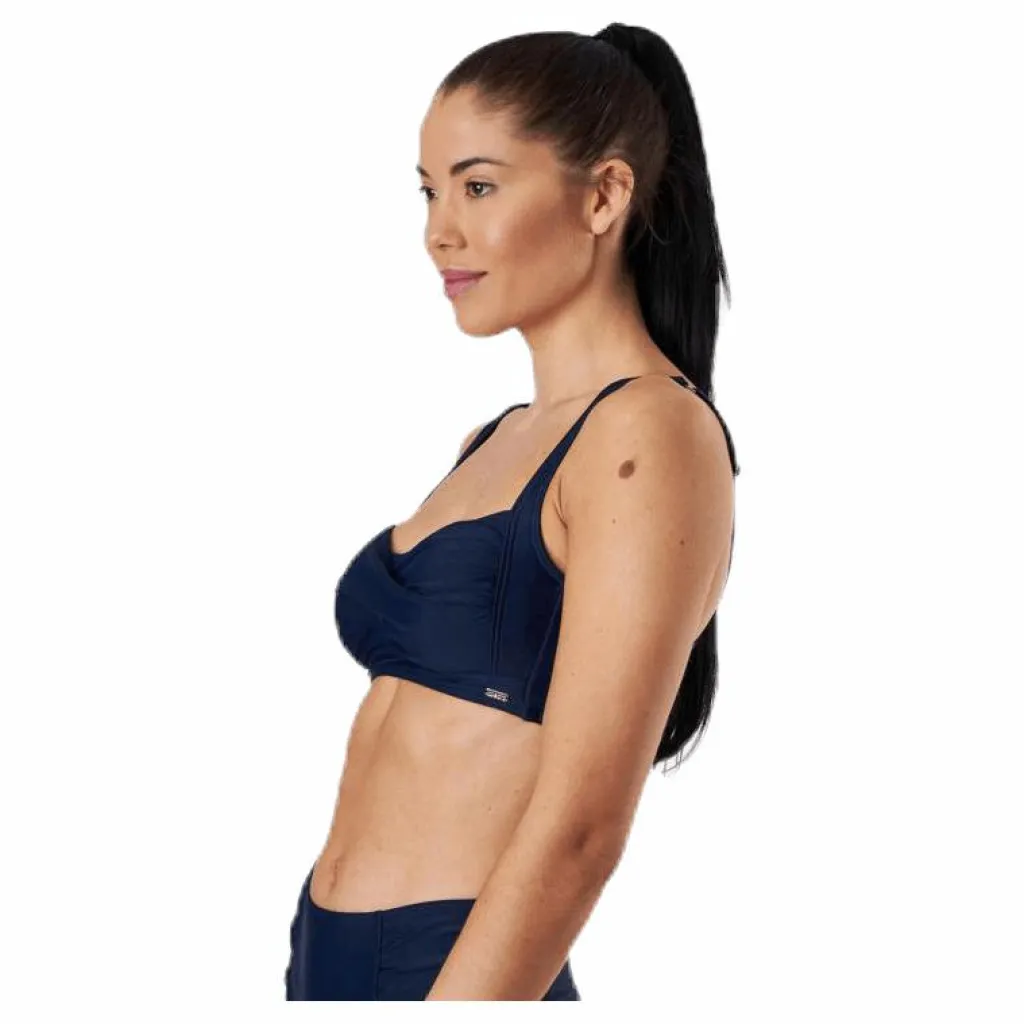 Abecita Capri Twisted Solid Soft Bra Blue Blå Hot