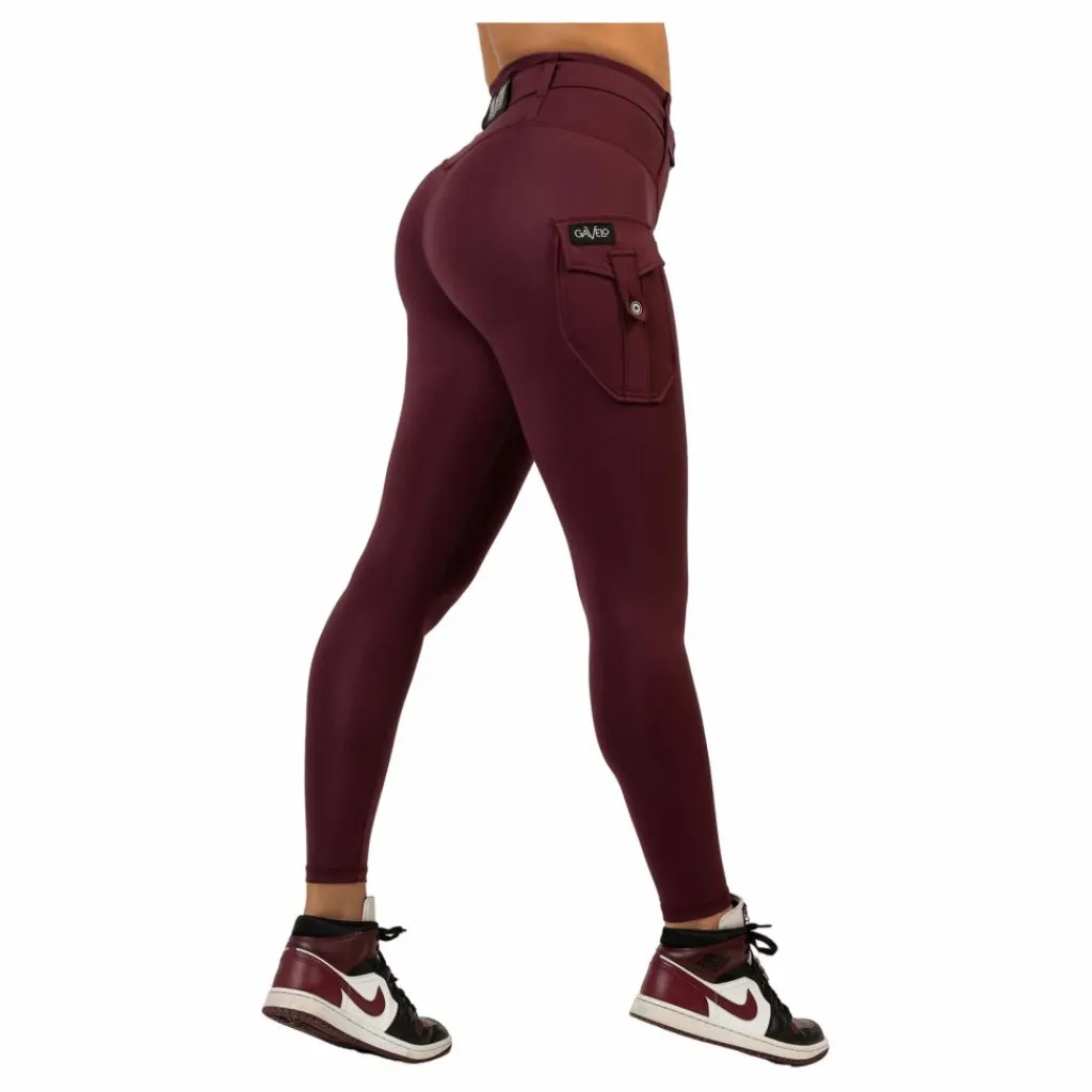 Gavelo Cargo Burgundy Leggings Dark Red Lila Best