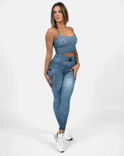 Cargo Leggings Denim Denim*Gavelo New