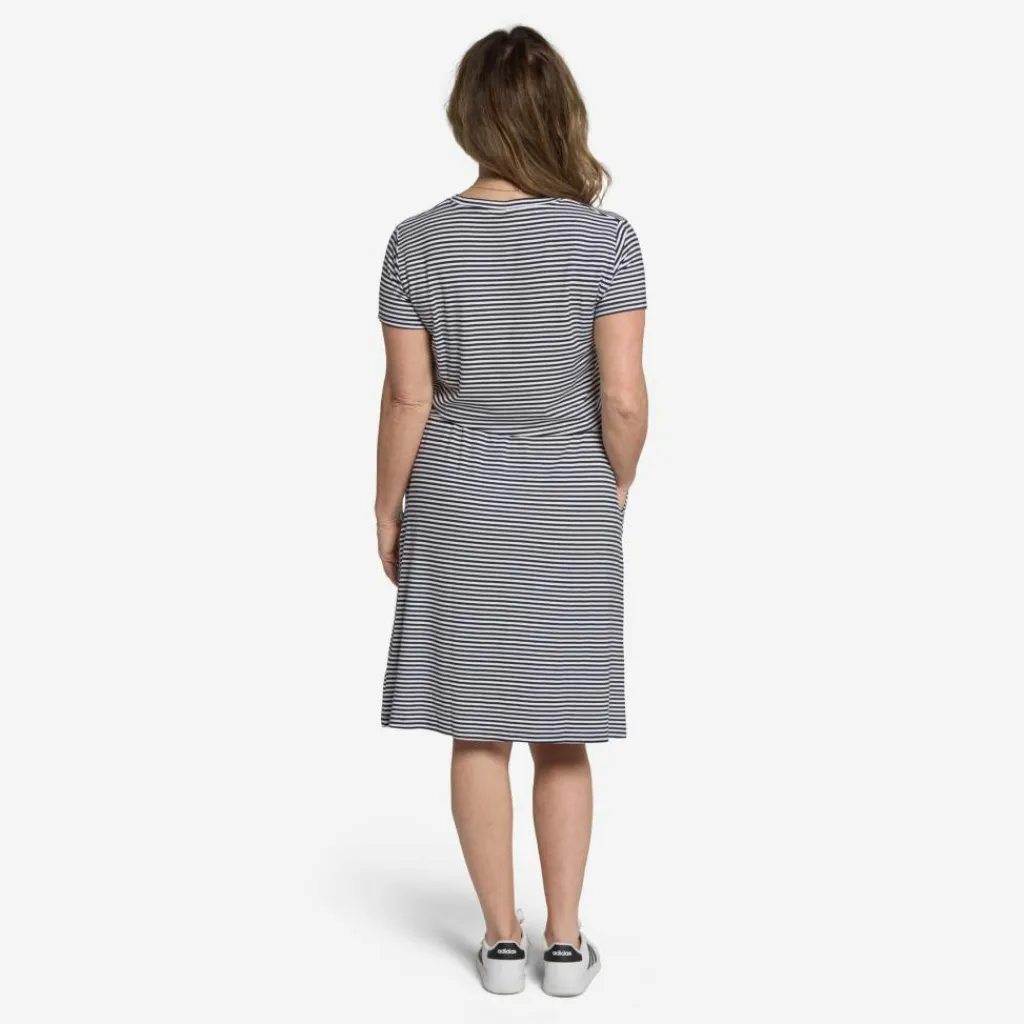 Tuxer Carmen Dress Navy Stripes Blå Outlet