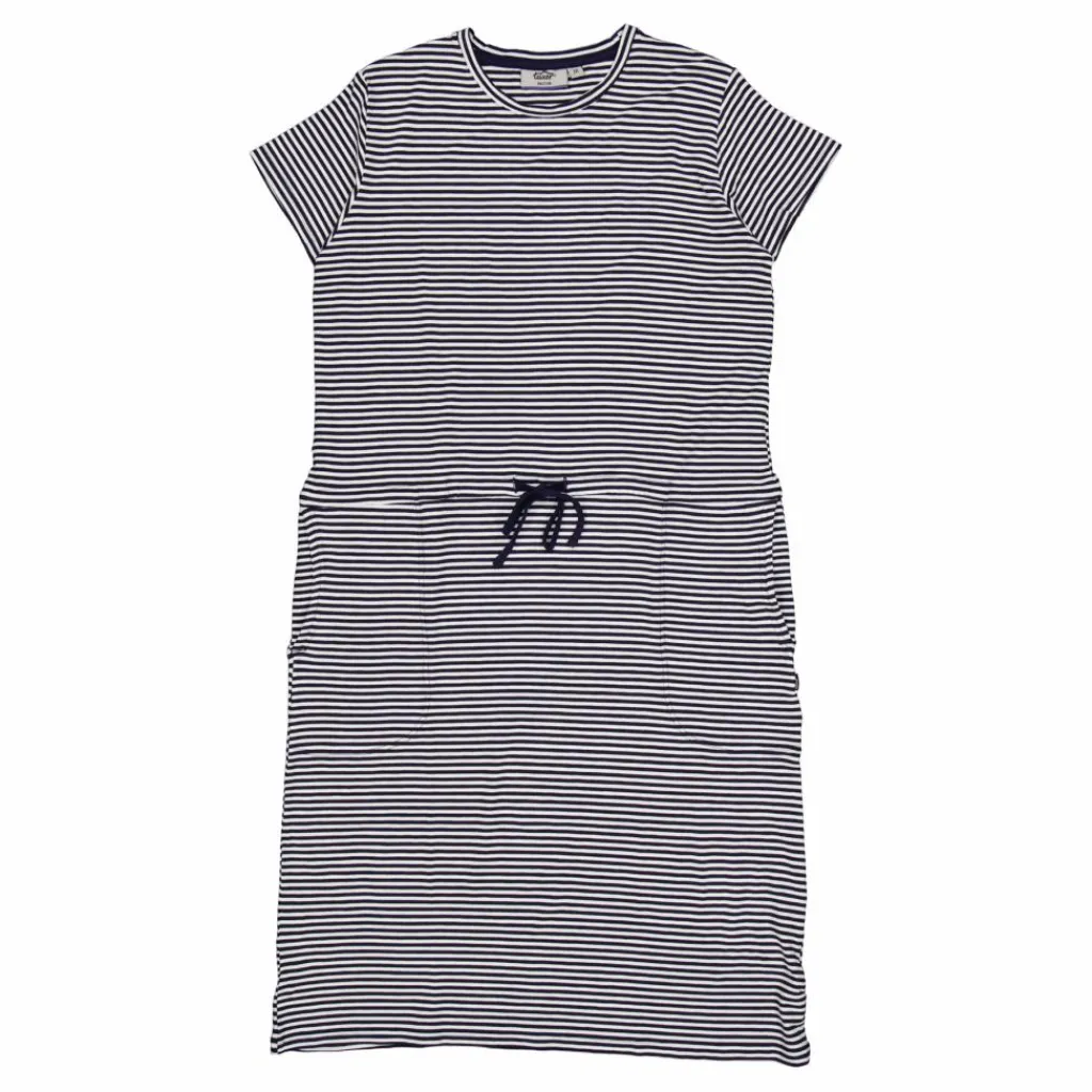 Tuxer Carmen Dress Navy Stripes Blå Outlet