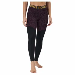 Mons Royale Cascade Merino Flex 200 Leggin Winter Leopard Svart Clearance