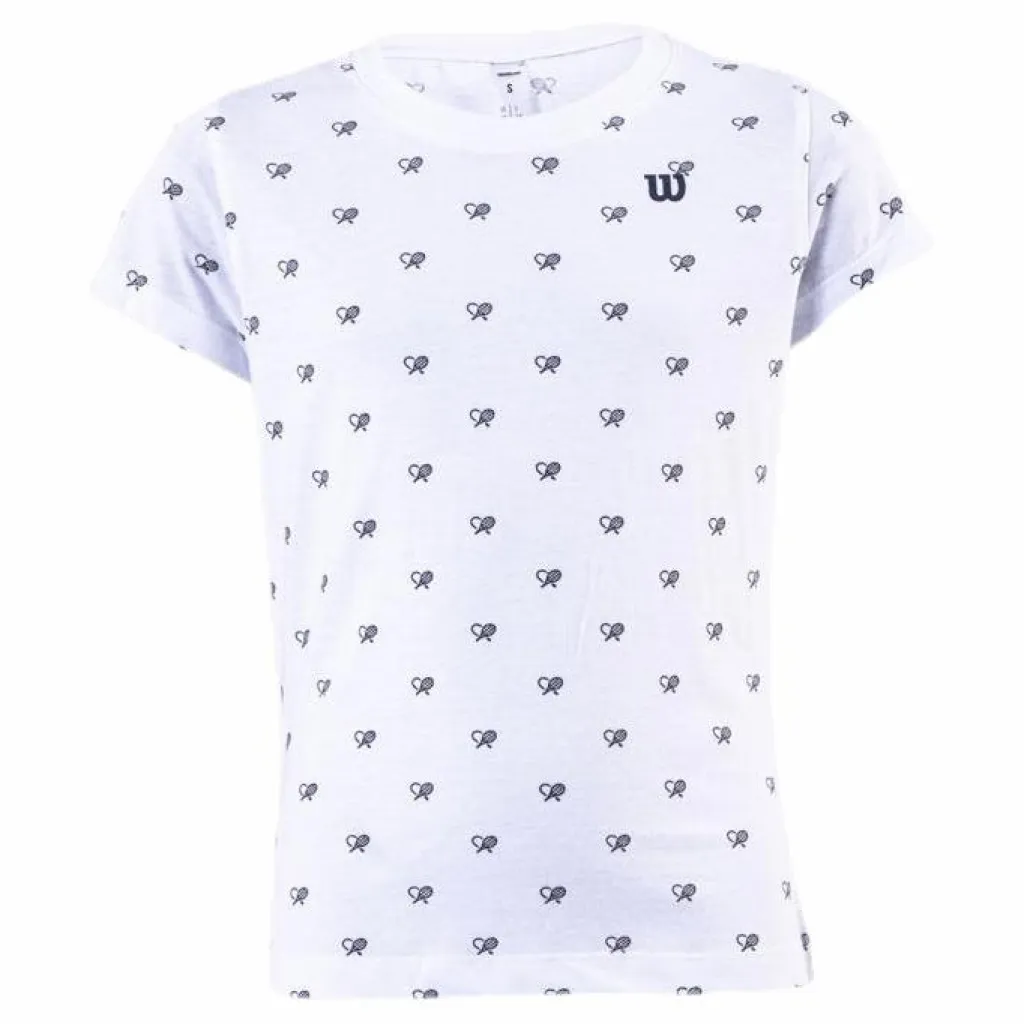 Wilson Cause A Racket Tech Tee White Vit Sale