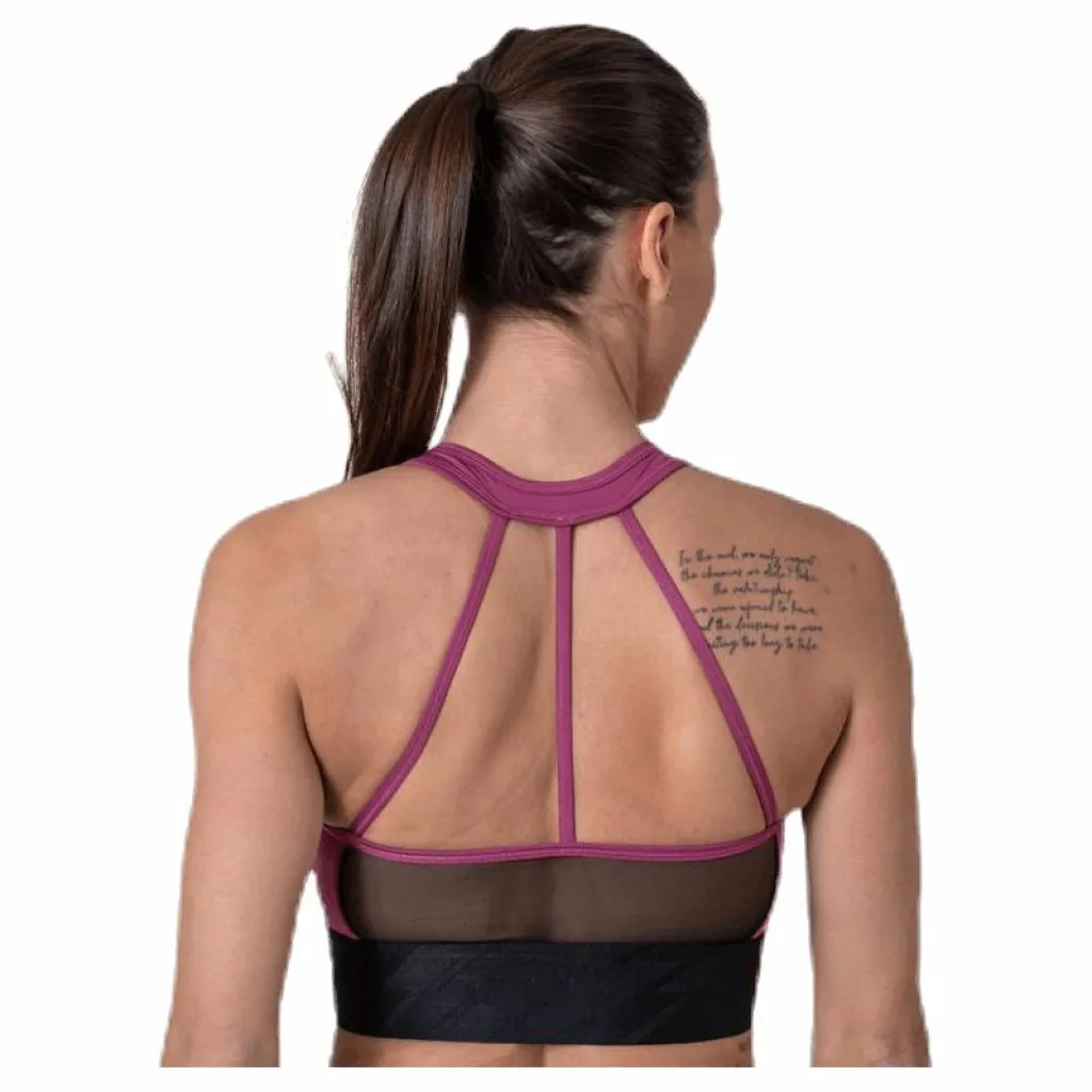 Craft Charge Cropped Mesh Singlet Purple Lila
