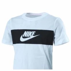 Nike Chest Panel Tee Junior White Vit Clearance