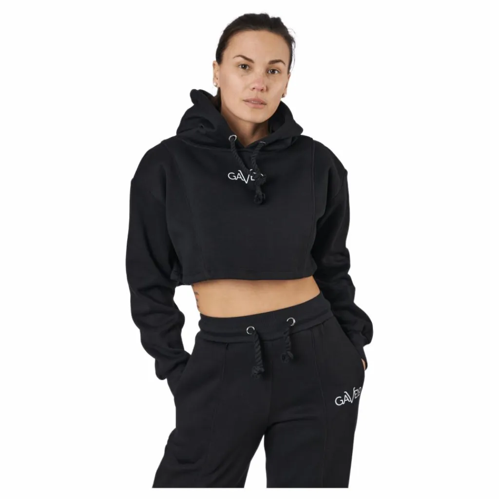 Chill Lounge Cropped Hoodie Black*Gavelo Hot