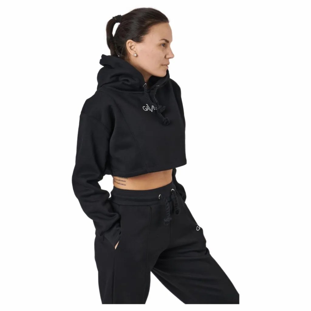 Chill Lounge Cropped Hoodie Black*Gavelo Hot